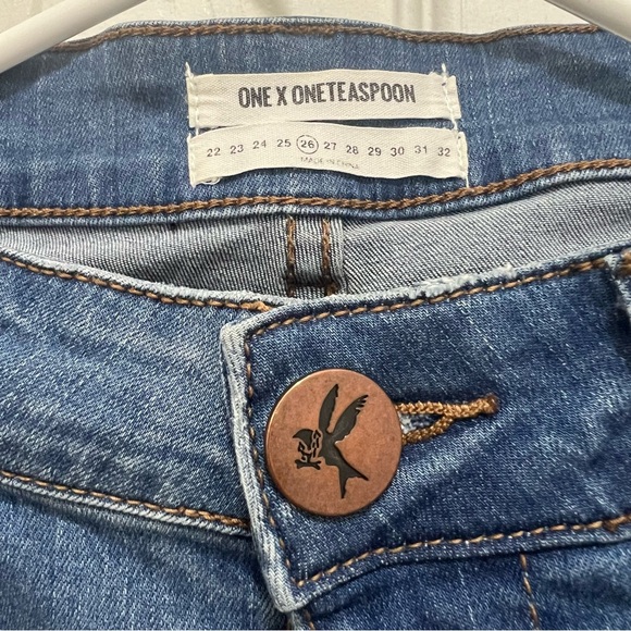 One Teaspoon | Desperados Americano Low Rise Skinny Jeans Denim sz 26 - Picture 8 of 10